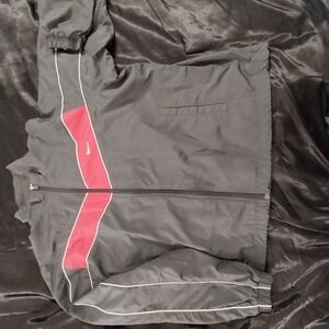 Nike Black and Red Windbreaker Jacket